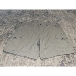 Duluth Trading Nylon Cargo Shorts Beige  Mens Sz 44 Relaxed Fit Hiking